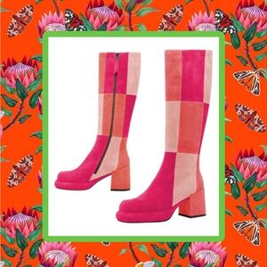 Women’s Patchwork Suede NWO Box Miss Left Brand New Beautiful! Size 11